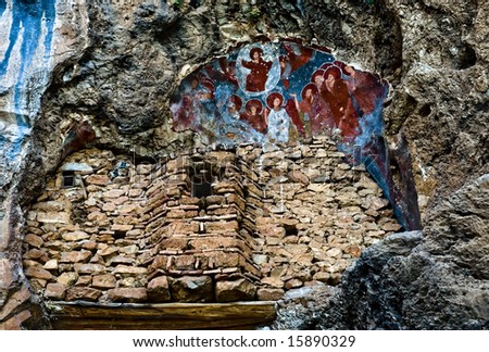 Ancient church on the rock from Macedonia