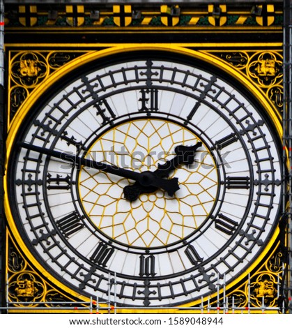 Big ben clock detail, ideal image for tourist brochures or to create a decorative painting
