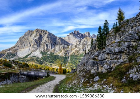 The Falzarego Pass is a high mountain pass in the province of Belluno in Italy. It mainly connects the territory of Agordo and Cortina d'Ampezzo.