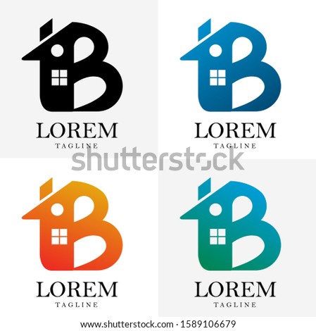 Logo design of houses and properties. Vector EPS 10