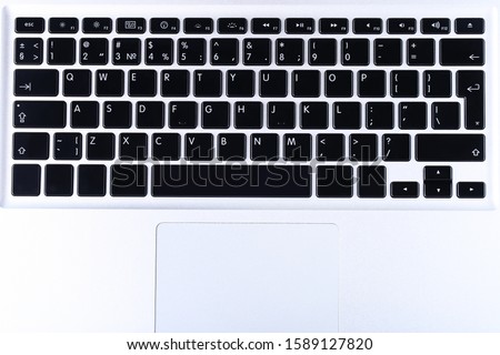 Background of black laptop keyboard