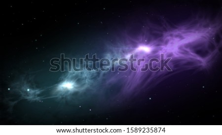 Galaxy with birth of stars in nebula clouds. colorful space background with nebula and stars. abstract of space 