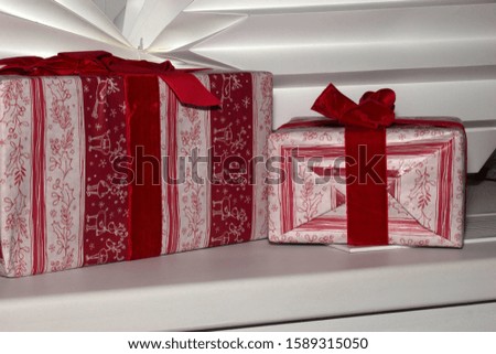 beautiful gift boxes new year photo for text