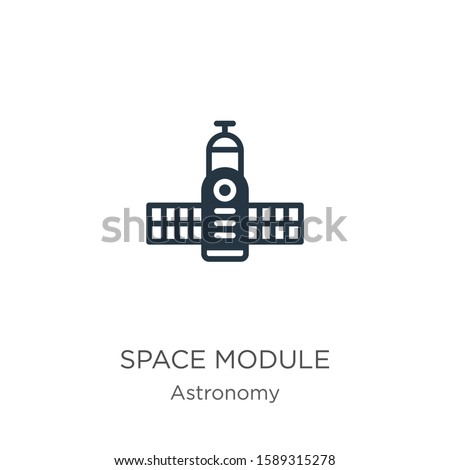 Space module icon vector. Trendy flat space module icon from astronomy collection isolated on white background. Vector illustration can be used for web and mobile graphic design, logo, eps10