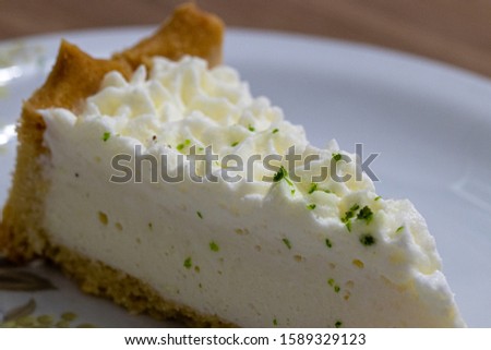
lemon torata slice with delicate lemon zest