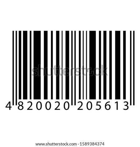 Barcode vector illustration isolated on white background.