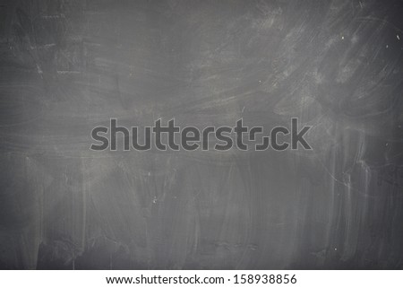 Blackboard ( chalkboard ) texture. Empty blank black chalkboard with chalk traces 