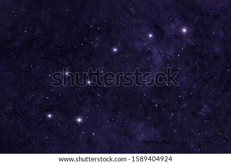 Ursa Minor, constellation. Against the background of the night sky. Elements of this image were furnished by NASA. Royalty-Free Stock Photo #1589404924
