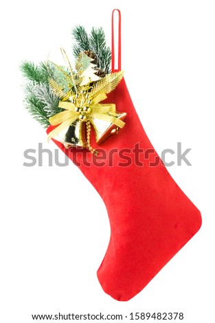 Christmas sock, isolated on white background