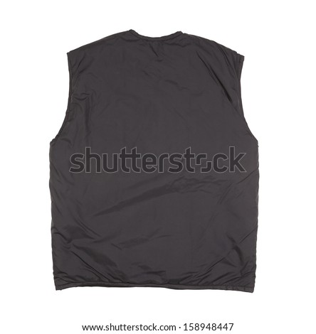 Working winter vest. Isolated on white background.