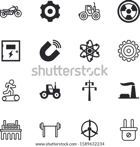 power vector icon set such as: club, emblem, 3d, wind, toxic, renewable, safety, windmill, blue, gears, motor, rotation, cord, outlet, alert, painting, attract, mill, storage, vacancy, strength, town