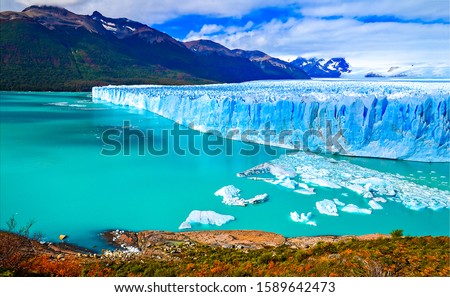Perito Moreno glacier in Patagonia, Argentina Royalty-Free Stock Photo #1589642473