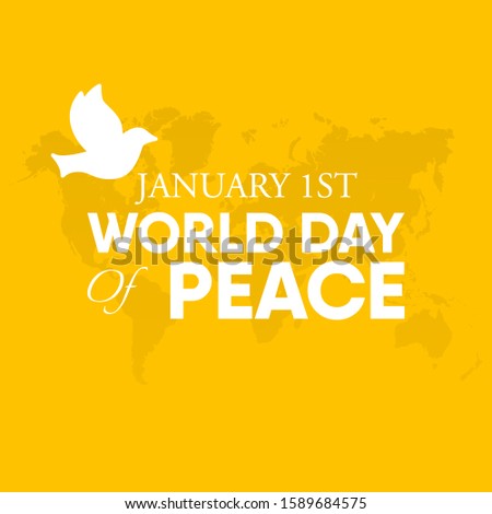 Vector illustration on the theme of World day of Peace on January 1st.