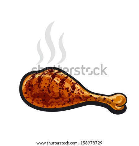 hot chicken drumstick Royalty-Free Stock Photo #158978729
