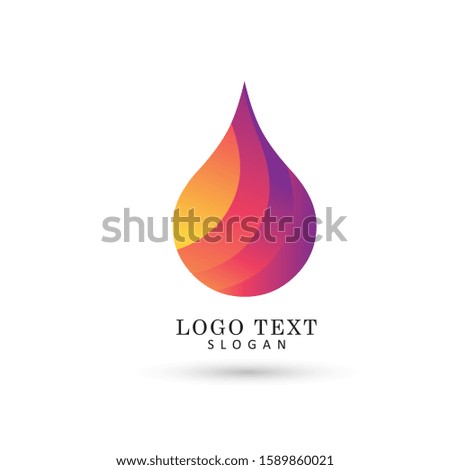 Abstract & Modern Liquid Drop Logo. Symbol & Icon Vector Template.