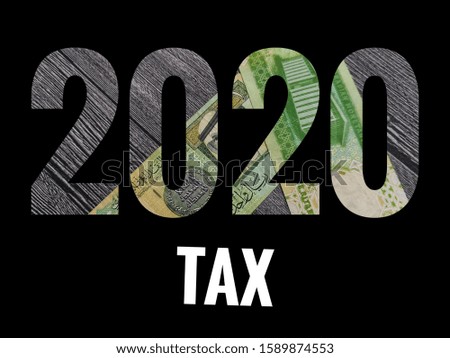 Happy New Year 2020/Tax logo text design. Cover of business diary for 2020 with wishes. Brochure design template, card, banner  