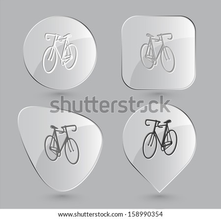 Bicycle. Glass buttons. Vector illustration.