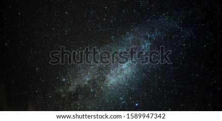 Wide angle star field in night sky