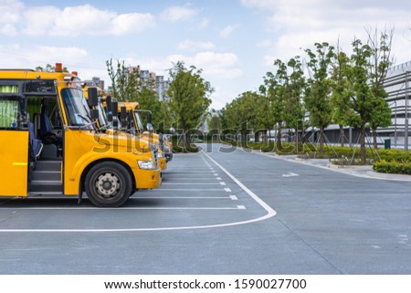 school bus in parking lot