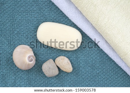 wellness soap and towel