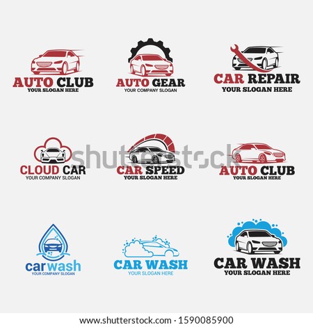 car wash Vector Logo Design Template