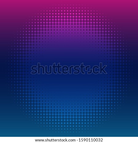 Design elements Editable Halftone dot pattern on dark background. Vector illustration eps 10 wallpaper backdrop with blue purple random dots. Digital data cryptography texture for technology
