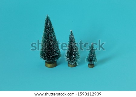 business card background with a snowy Christmas pine blue tones