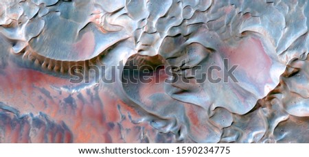 the imagination of kilauea, abstract photography of the deserts of Africa from the air, imitating the lava landscapes of the kilauea volcano,