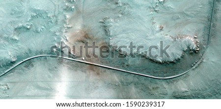 road to hope, abstract photography of the deserts of Africa from the air. aerial view of desert landscapes, Genre: Abstract Naturalism, from the abstract to the figurative, contemporary photo art