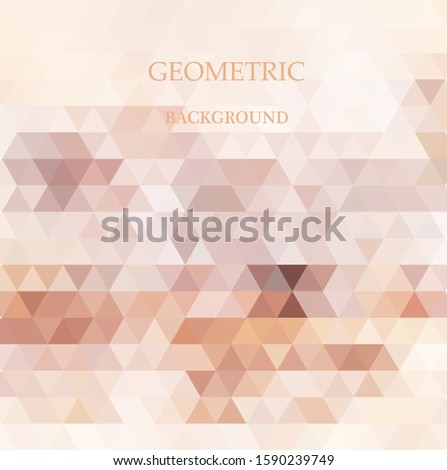 Abstract geometric background from beige and pink triangles.