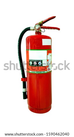 red fire extinguisher isolated on white background clipping path
