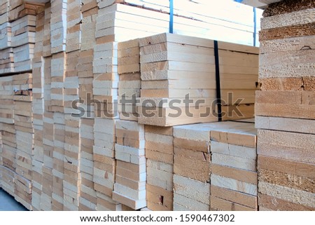 Selective focus industry softwood processing (Pallets wood recycle) material in warehouse store for use on make a furniture for decor home and others
 Royalty-Free Stock Photo #1590467302