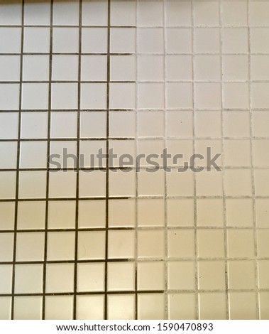 Before and after results from cleaning the grout on the bathroom floor Royalty-Free Stock Photo #1590470893