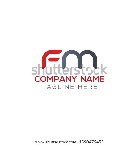 Initial FM Letter Linked Logo. Creative Letter FM Modern Business Logo Vector Template. FM Logo Design