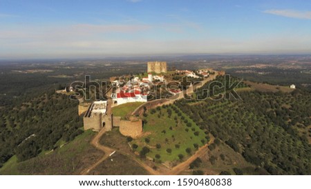 Aerial view in Evoramonte. Alentejo,Portugal. Drone Photo