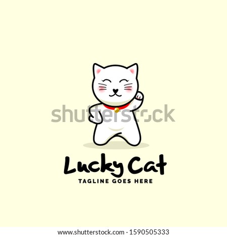 Japanese Lucky Cat cartoon
vector illustration