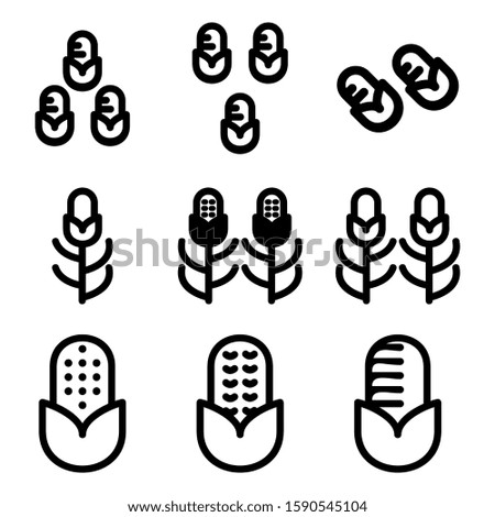 corn icon isolated sign symbol vector illustration - Collection of high quality black style vector icons
