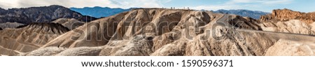 death valley landscape panorama at zabrisie point