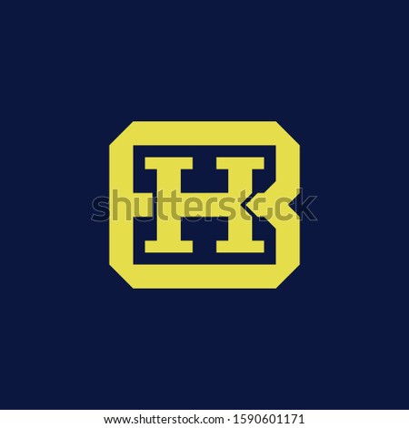 template logo BK or KB monogram logo initial handmade for clothing, apparel, sport, baseball, basketball or logo design vector
