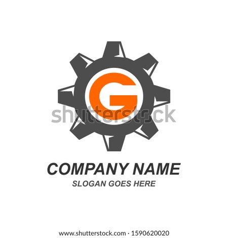 Letter G Gear Logo Design