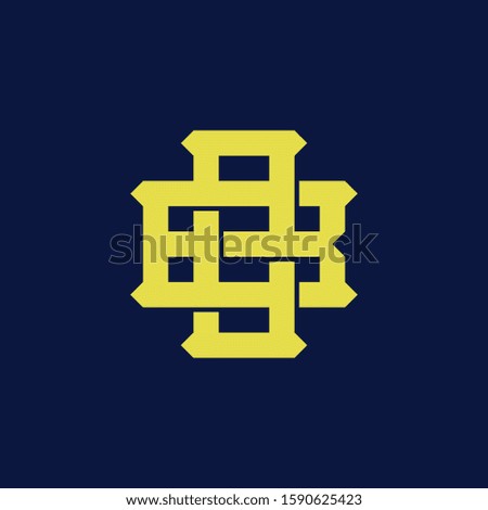 template logo BO or OB monogram logo initial handmade for clothing, apparel, sport, baseball, basketball or logo design vector