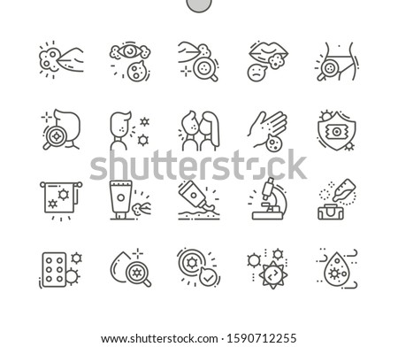Herpes Well-crafted Pixel Perfect Vector Thin Line Icons 30 2x Grid for Web Graphics and Apps. Simple Minimal Pictogram Royalty-Free Stock Photo #1590712255