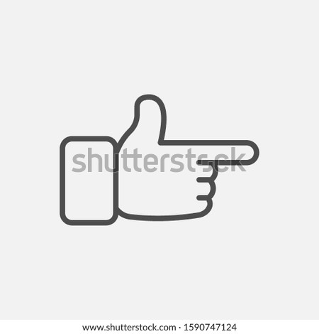 hand icon isolated on background. Vector illustration. Eps 10.