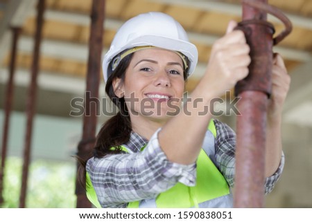 she is working with pipes