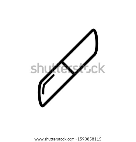 Eraser icon design template, outlined style, editable stroke