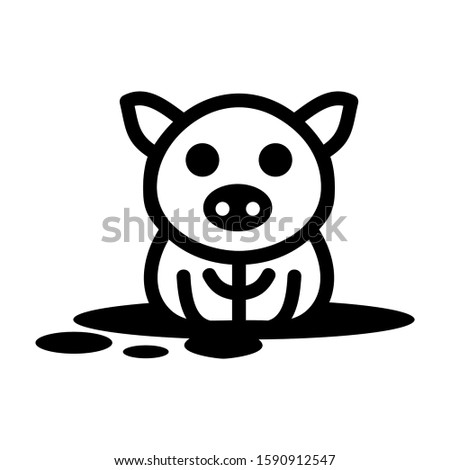 pig icon isolated sign symbol vector illustration - high quality black style vector icons
