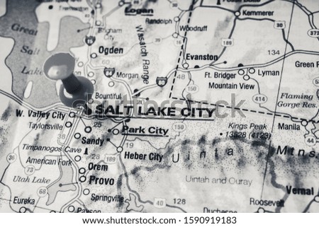 Salt lake city on the map