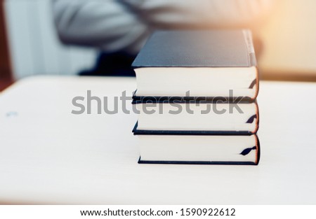 Bible stack of books for spiritual edification