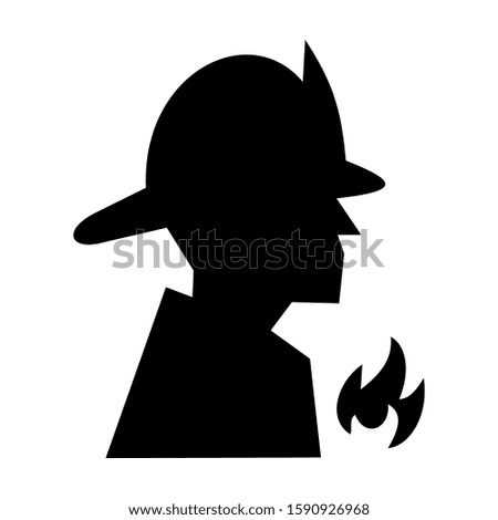 firefighter icon isolated sign symbol vector illustration - high quality black style vector icons
