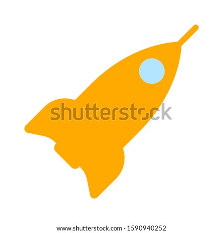 rocket icon. Logo element illustration. rocket symbol design. colored collection. rocket concept. Can be used in web and mobile